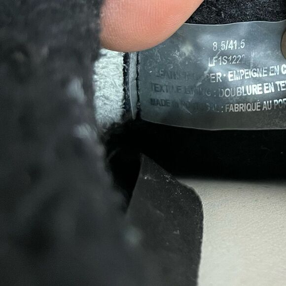 KARL LAGERFELD Slip On Sneakers Mules White Black Sherpa Edge Lace Up Size 8.5 - Picture 7 of 8